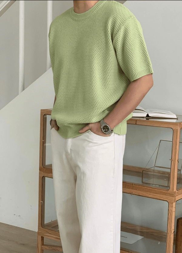 ROUND SHORT KNIT ( 3 COLORS )