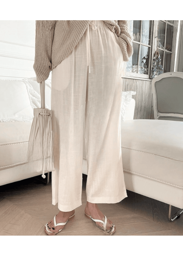 NEW LINEN BANDING PANTS ( 4 COLORS )