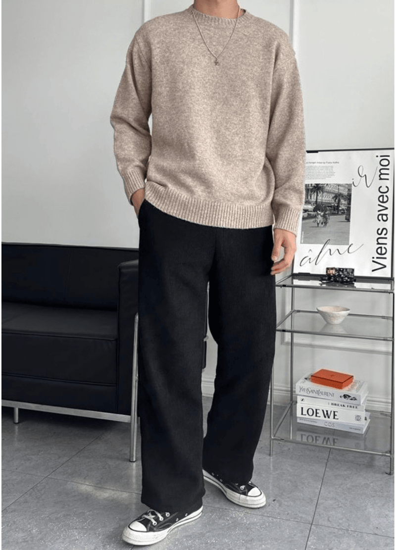 SOFT WOOL BLEND KNIT ( 4 COLORS )