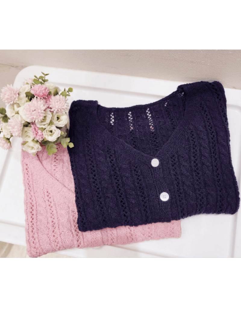 V-NECK SHORT CARDIGAN ( 3 COLORS )