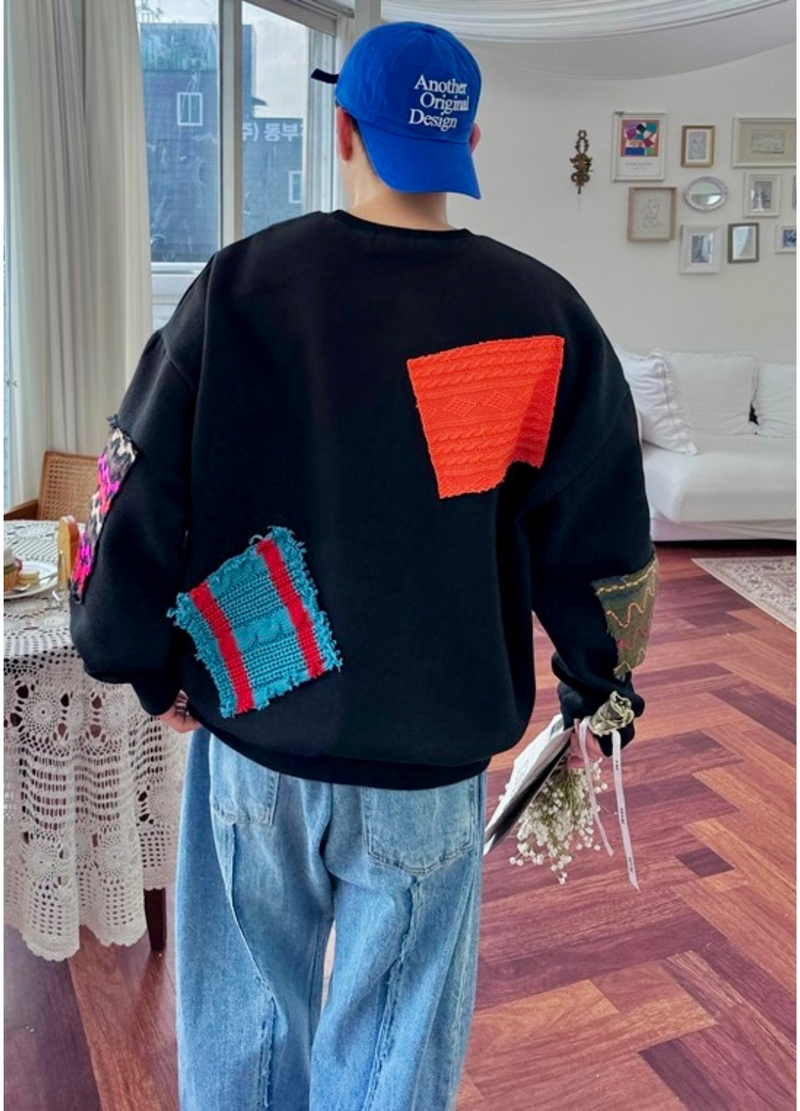 PATCHWORK SWEATSHIRT 02 ( 2 COLORS )