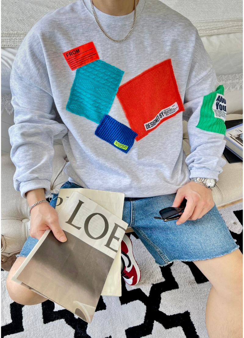 PATCHWORK SWEATSHIRT 01 ( 2 COLORS )