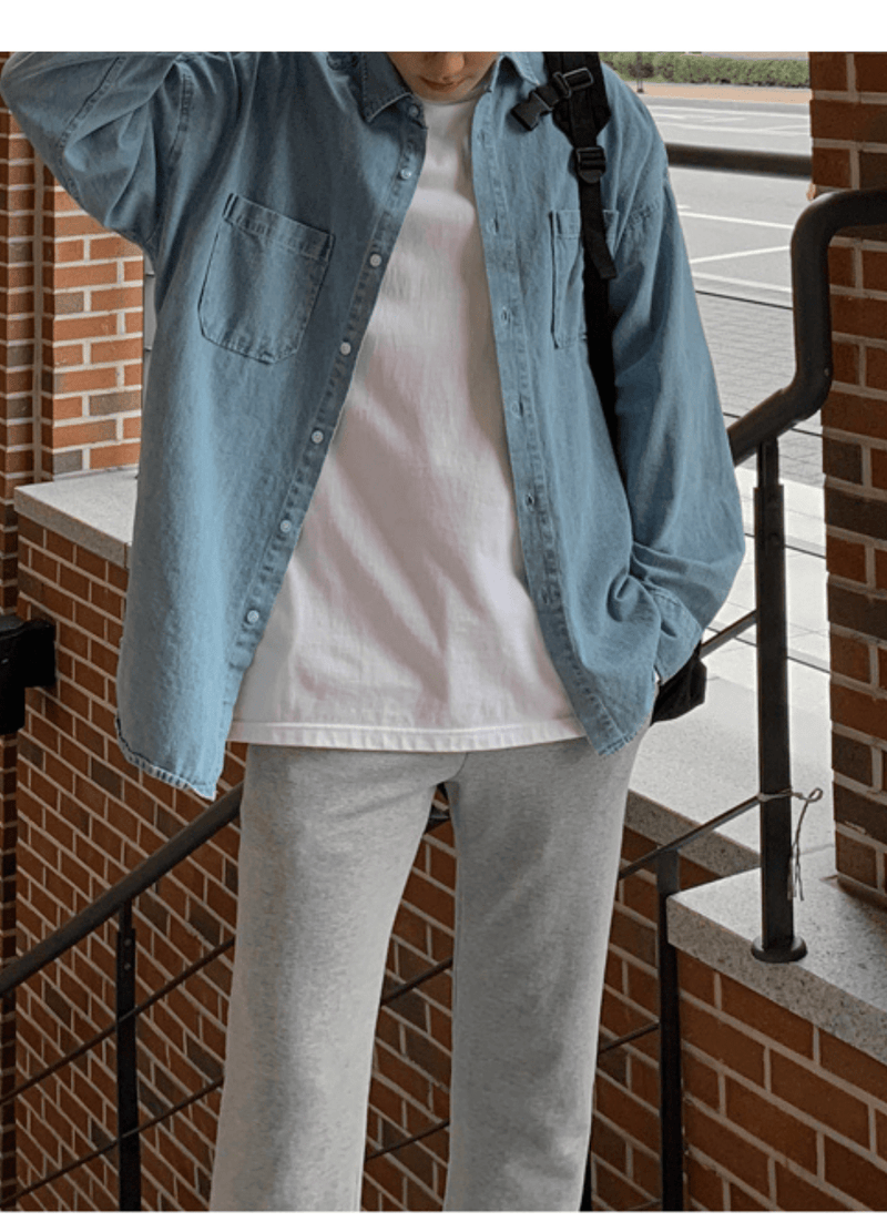 DENIM OVERSIZED SHIRTS ( 2 COLORS )