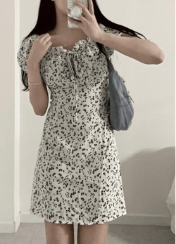 FLORAL MINI DRESS ( 2 COLORS )