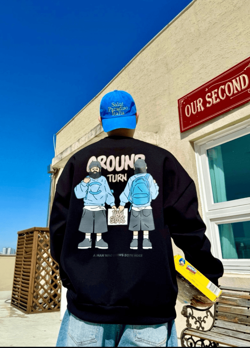 TURN AROUND SWEATSHIRTS ( 2 COLORS )