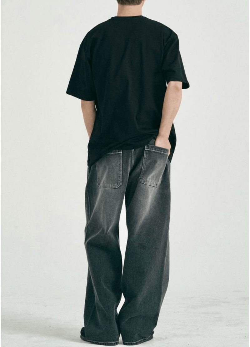 TWISTED BAGGY JEANS ( 2 COLORS )