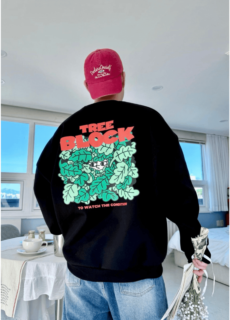 TREE BLOCK  SWEATSHIRTS ( 2 COLORS )