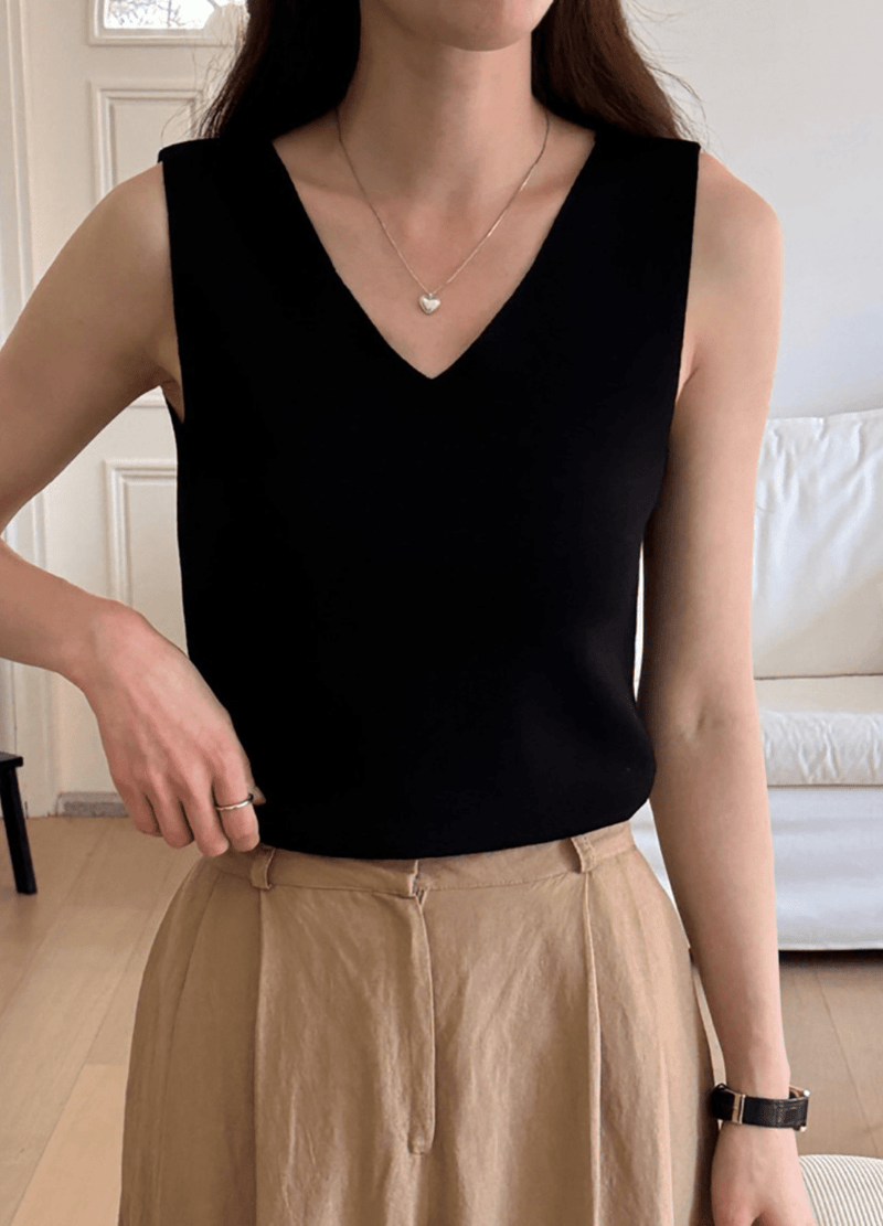 FRONT & BACK REVERSIBLE SLEEVELESS ( 2 COLORS )