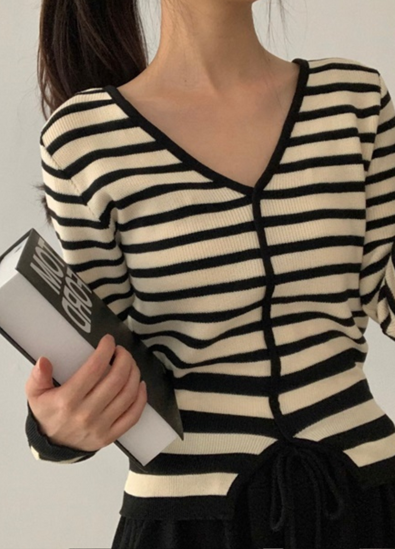 STRIPED PATTERNED CARDIGAN( 2 COLORS )