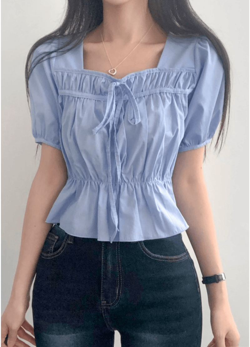 FRILL  BLOUSE ( 3 COLORS )
