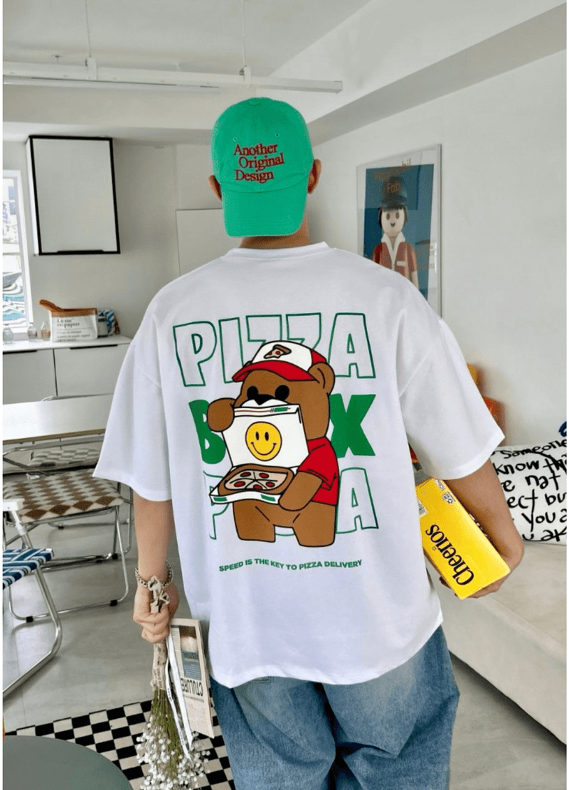 PIZZA BEAR T-SHIRTS ( 3 COLORS )