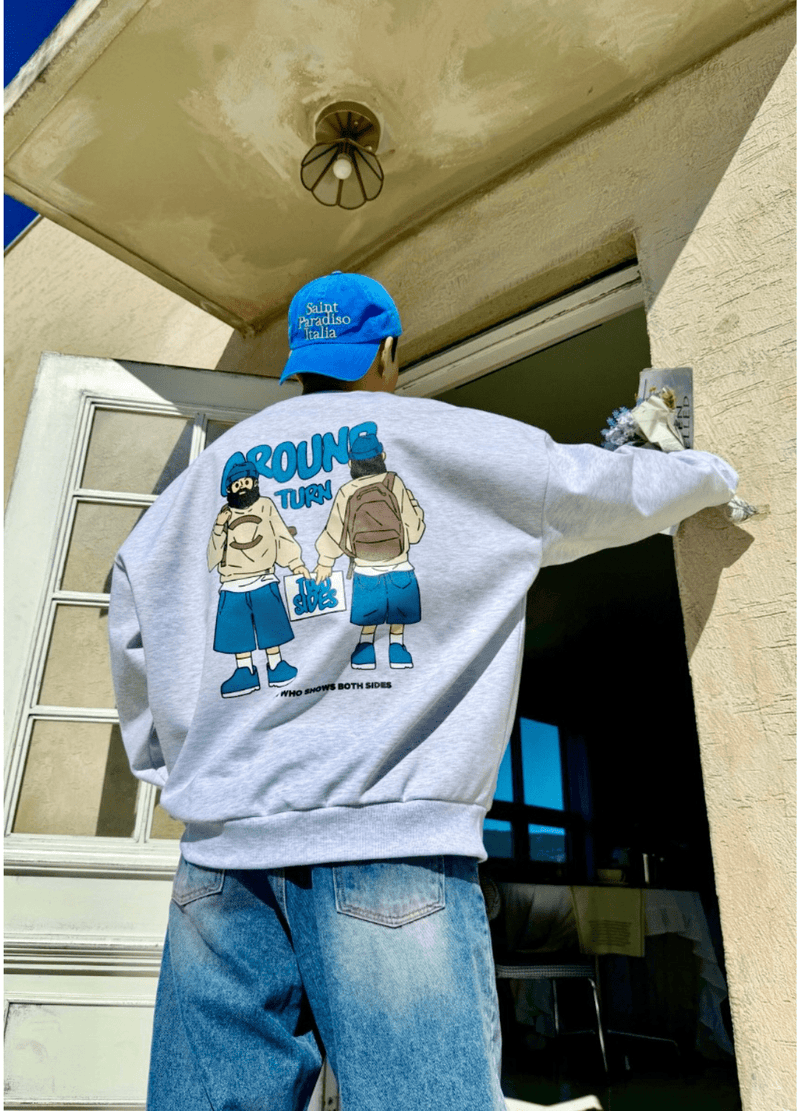 TURN AROUND SWEATSHIRTS ( 2 COLORS )