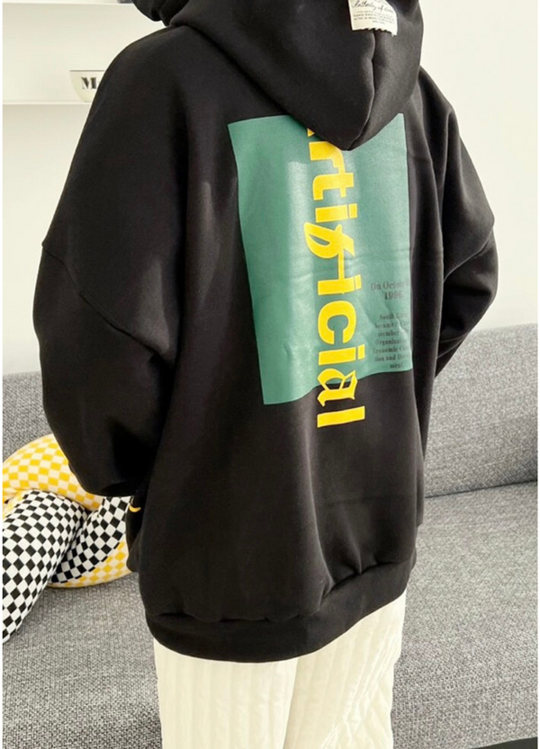 LABEL DESIGN HOODIE ( 2 COLORS )