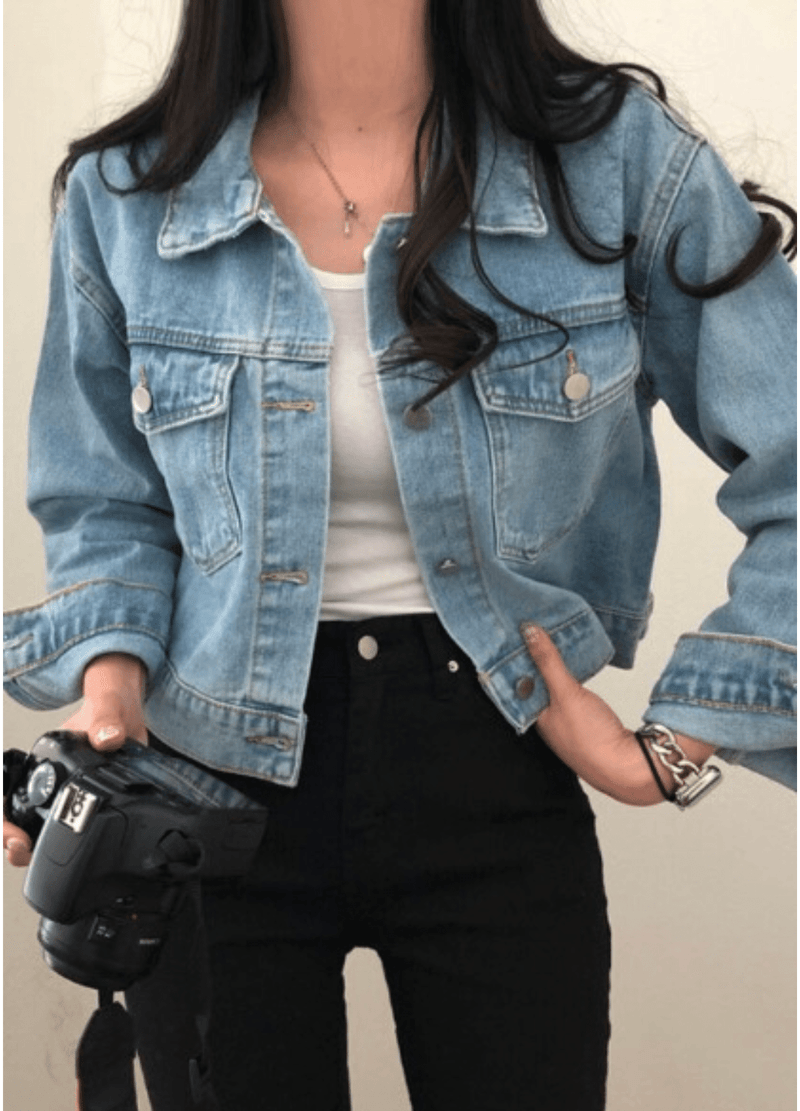 BASIC DENIM JACKET ( 2 COLORS )