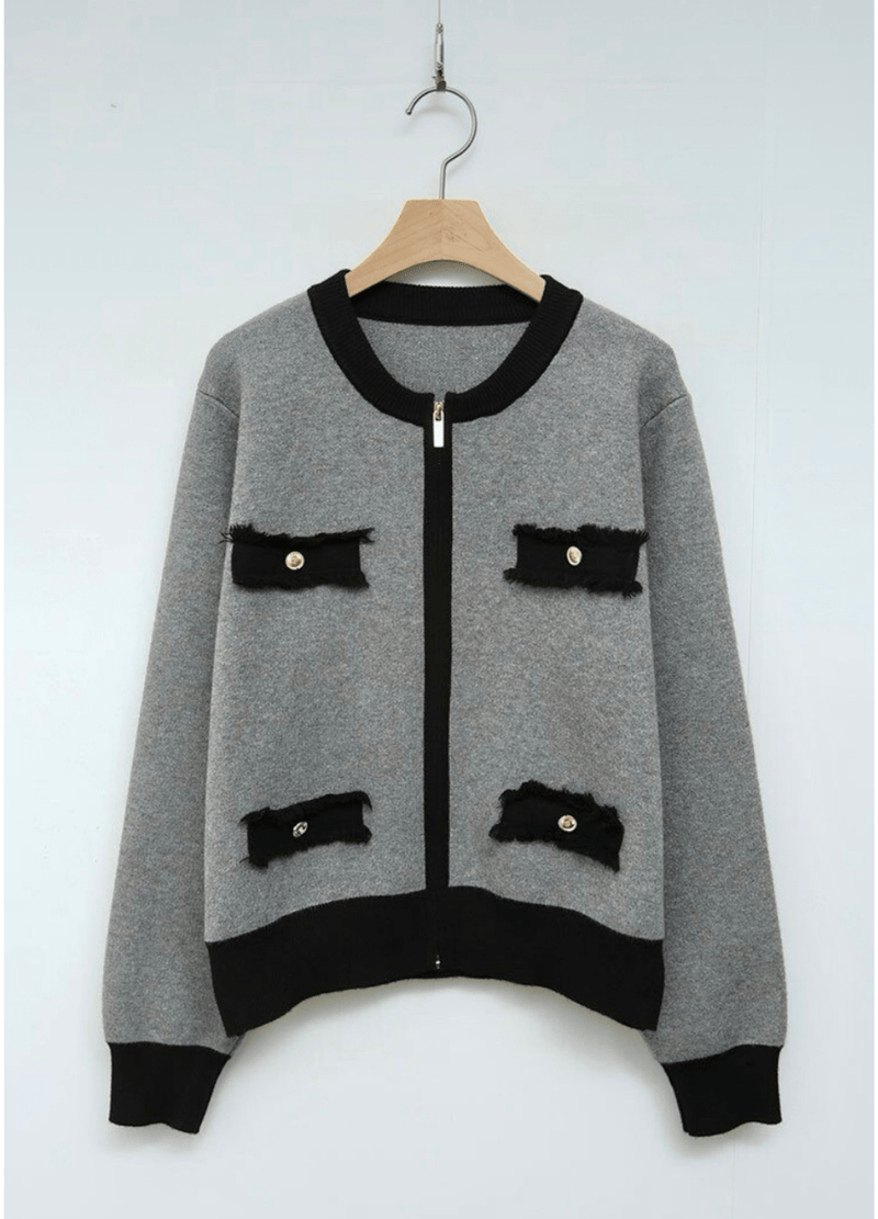 DAILY ZIP-UP CARDIGAN ( 2 COLORS )