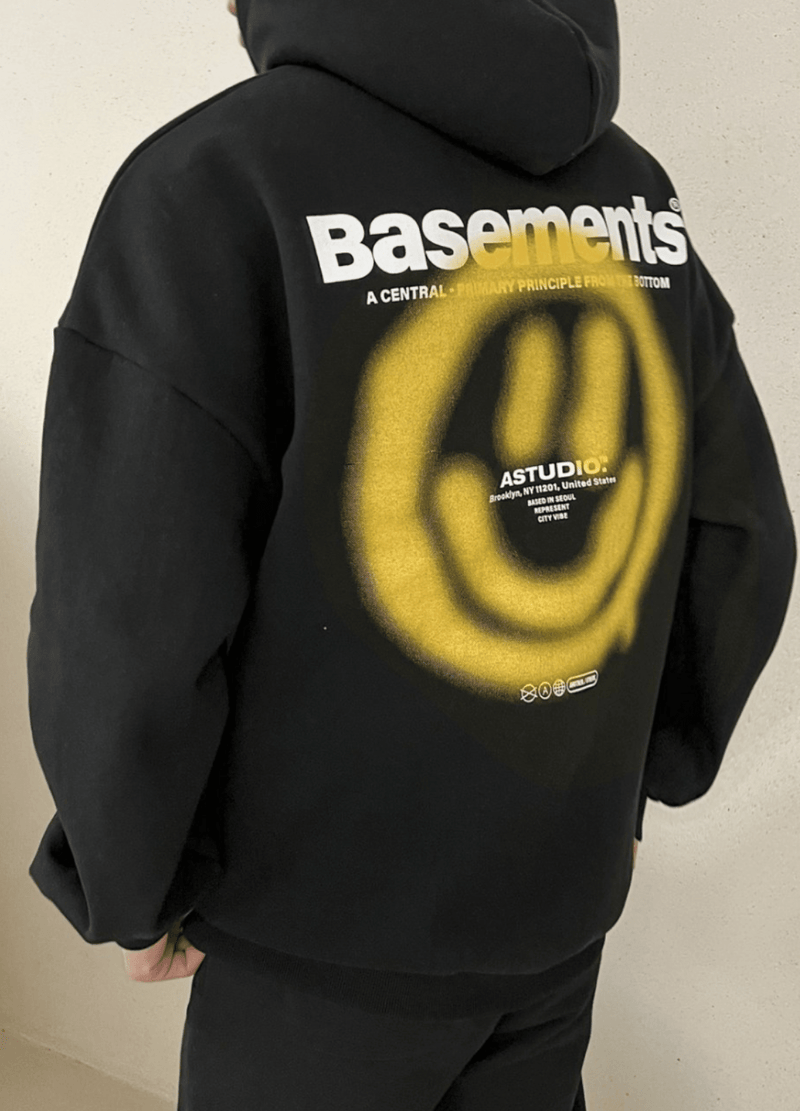 BASEMENTS FLEECE-LINED HOODIE ( 2 COLORS )