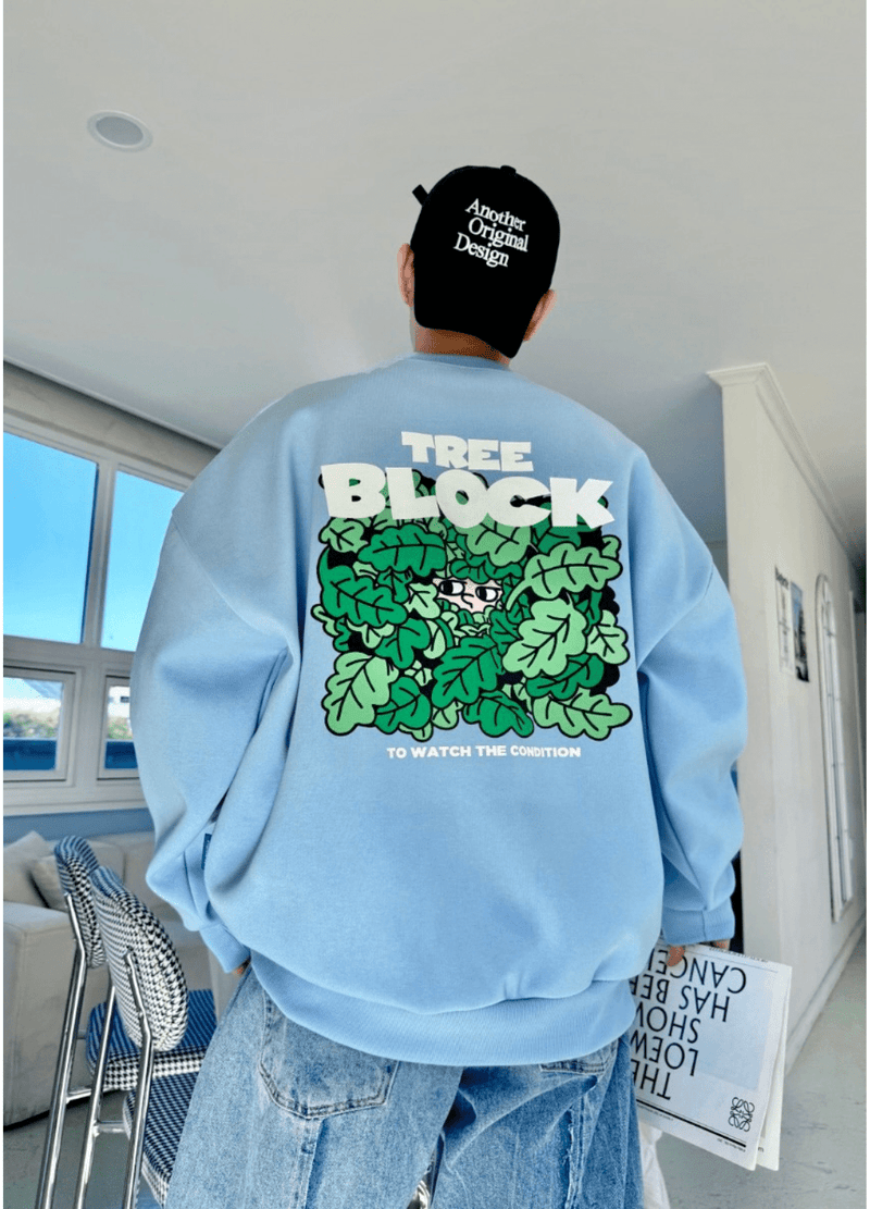 TREE BLOCK  SWEATSHIRTS ( 2 COLORS )