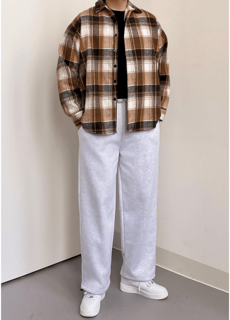 WOOLEN FLEECE-LINED SHIRTS ( 2 COLORS )