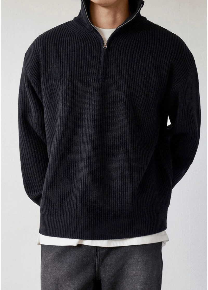 HALF ZIP SWEATER ( 3 COLORS )