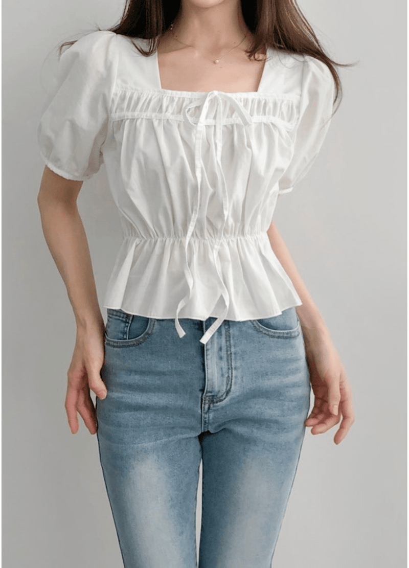 FRILL  BLOUSE ( 3 COLORS )
