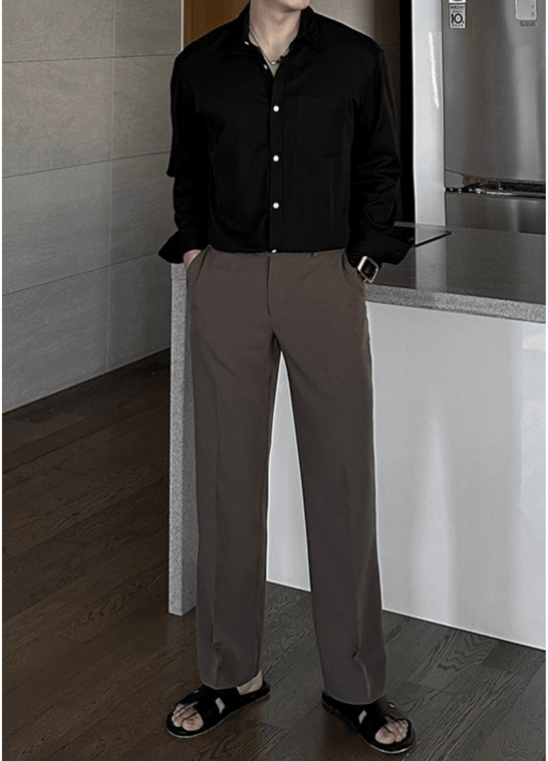 WRINKLE FREE BASIC SHIRTS ( 2 COLORS )
