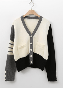 COLOR SCHEME CARDIGAN ( 2 COLORS )