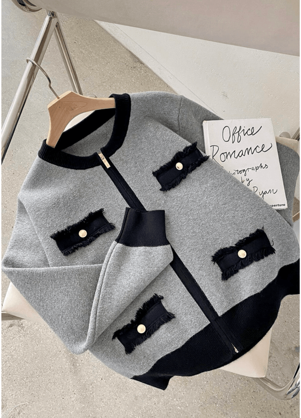 DAILY ZIP-UP CARDIGAN ( 2 COLORS )