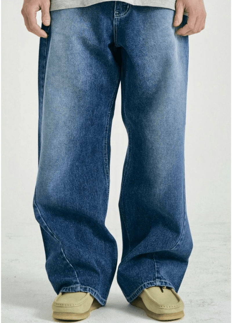 TWISTED BAGGY JEANS ( 2 COLORS )