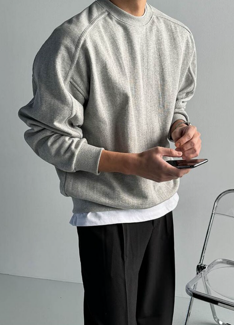 TRACKLINE OVERFIT SWEATSHIRT ( 3 COLORS )