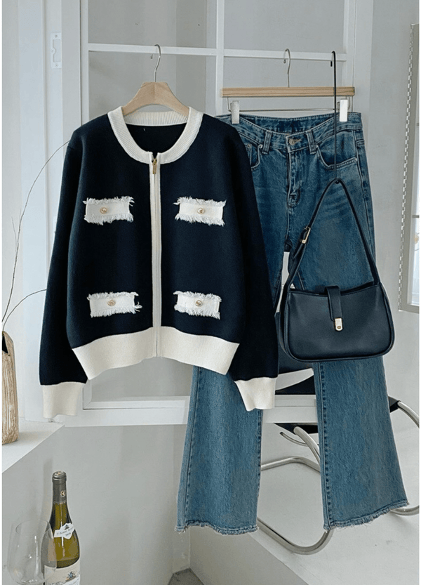 DAILY ZIP-UP CARDIGAN ( 2 COLORS )