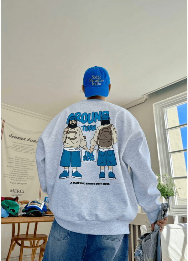 TURN AROUND SWEATSHIRTS ( 2 COLORS )