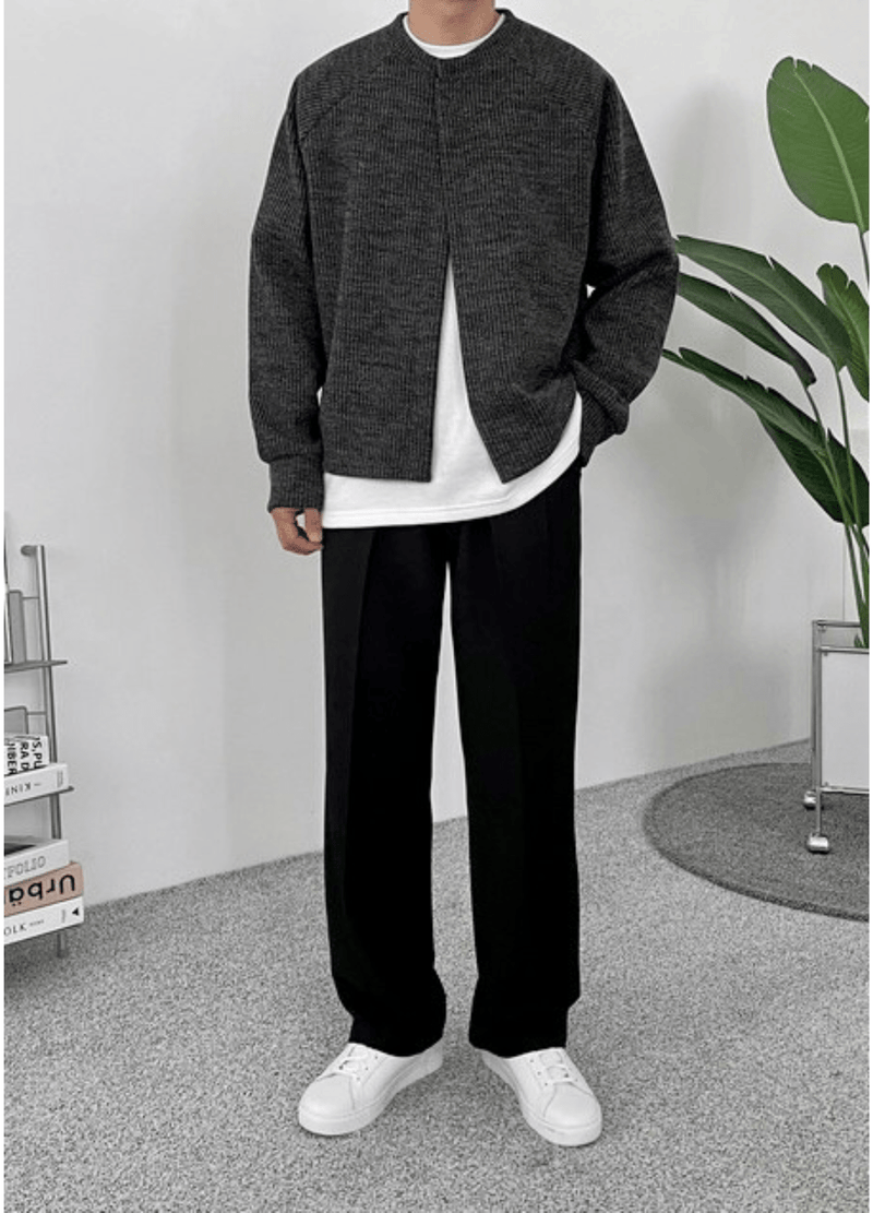 SINGLE BUTTON CARDIGAN ( 3 COLORS )