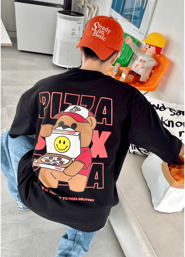 PIZZA BEAR T-SHIRTS ( 3 COLORS )