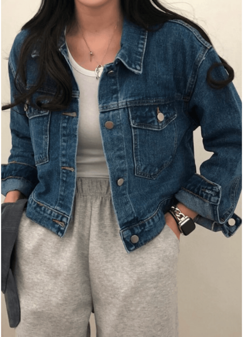 BASIC DENIM JACKET ( 2 COLORS )
