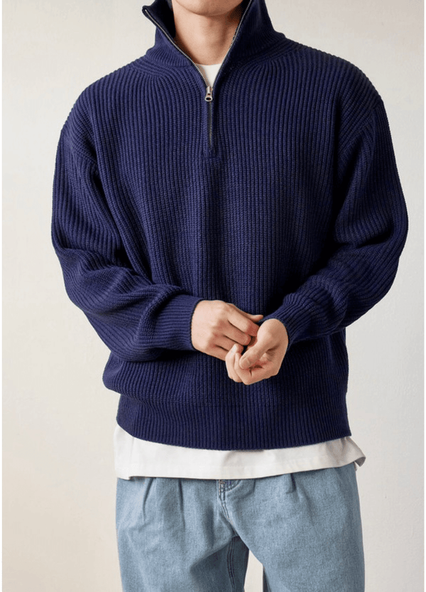 HALF ZIP SWEATER ( 3 COLORS )