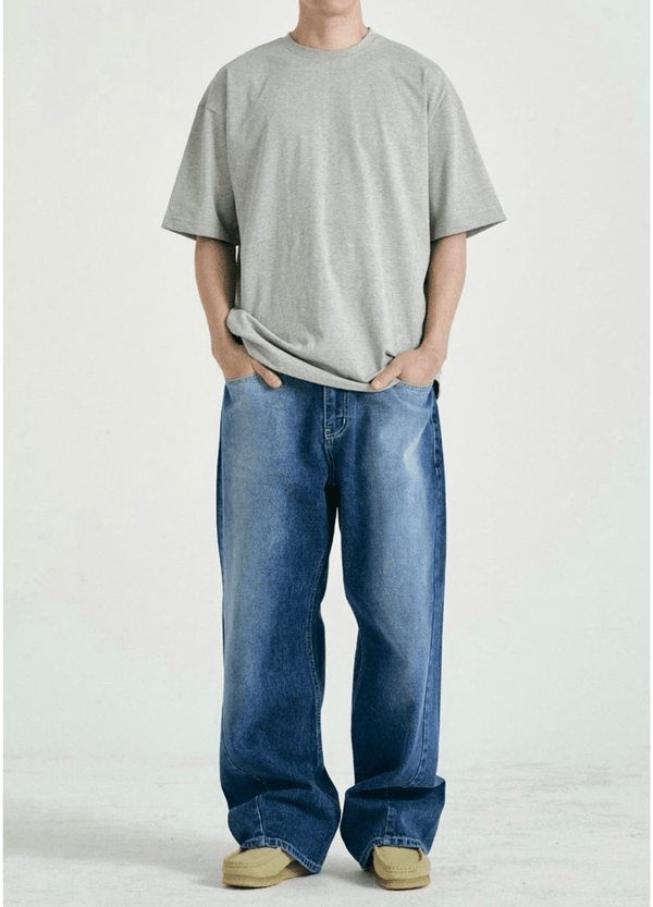 TWISTED BAGGY JEANS ( 2 COLORS )