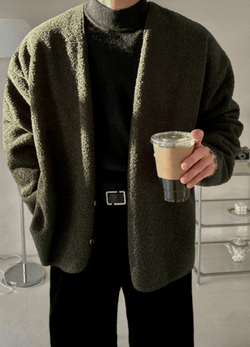 FLEECE CARDIGAN ( 2 COLORS )