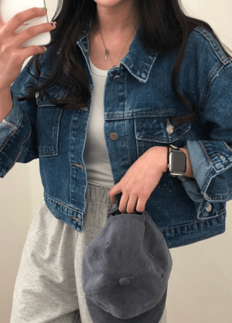BASIC DENIM JACKET ( 2 COLORS )
