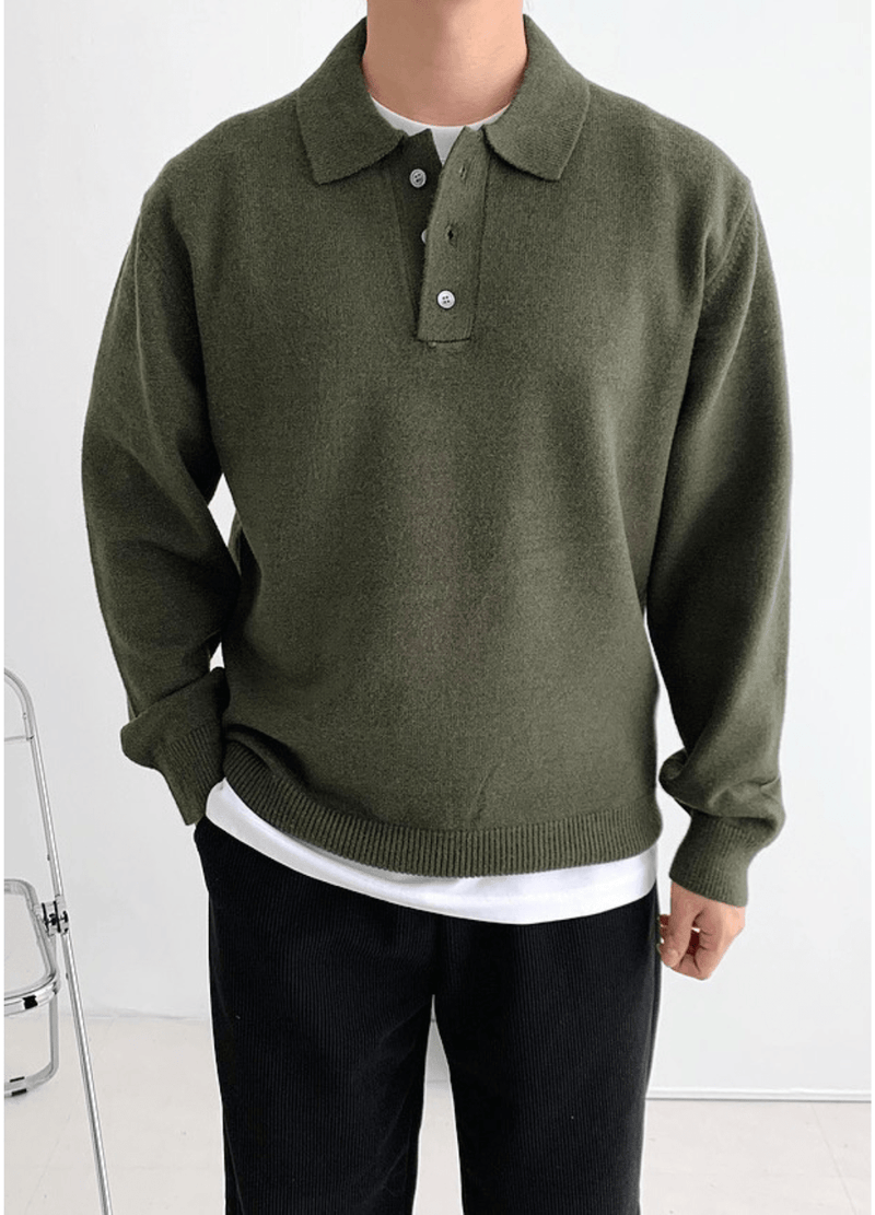 BASIC COLLAR KNIT ( 4 COLORS )