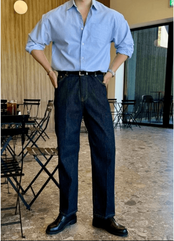 ELASTIC BAND NON FADE RAW DENIM
