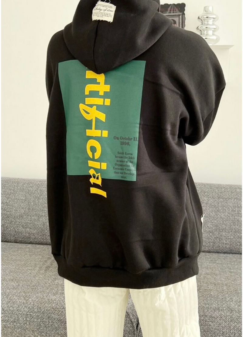 LABEL DESIGN HOODIE ( 2 COLORS )