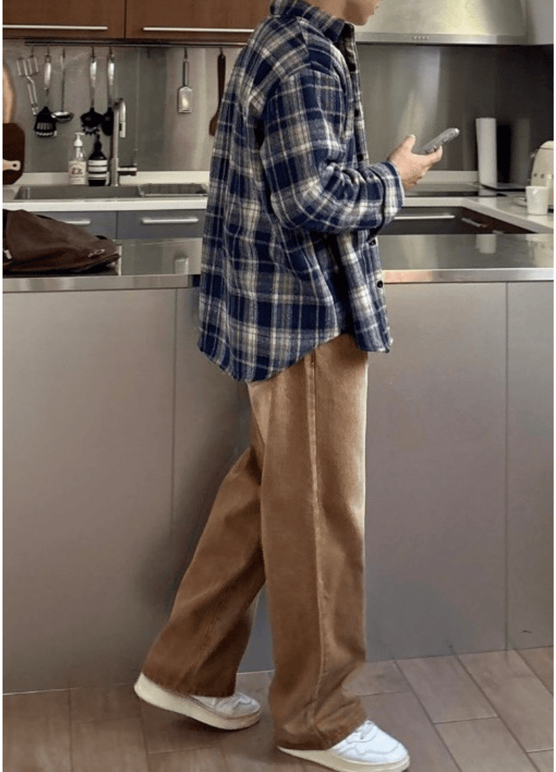 WOOLEN FLEECE-LINED SHIRTS ( 2 COLORS )