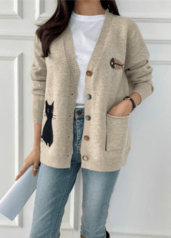 LOVELY KITTY CARDIGAN ( 2 COLORS )