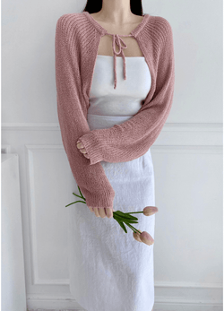 RIBBON CROP BOLERO ( 4 COLORS )