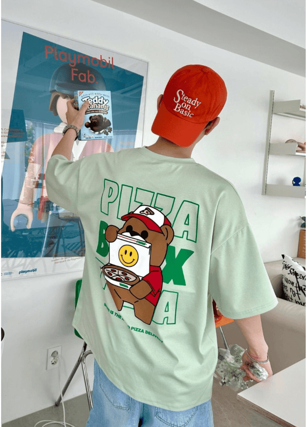 PIZZA BEAR T-SHIRTS ( 3 COLORS )