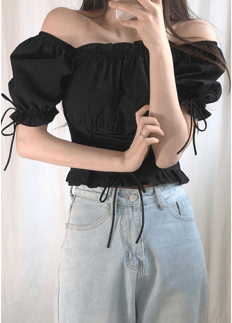 CORSET OFF-SHOULDER BLOUSE ( 3 COLORS )