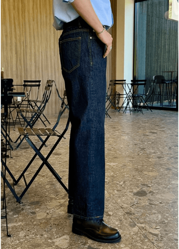 ELASTIC BAND NON FADE RAW DENIM