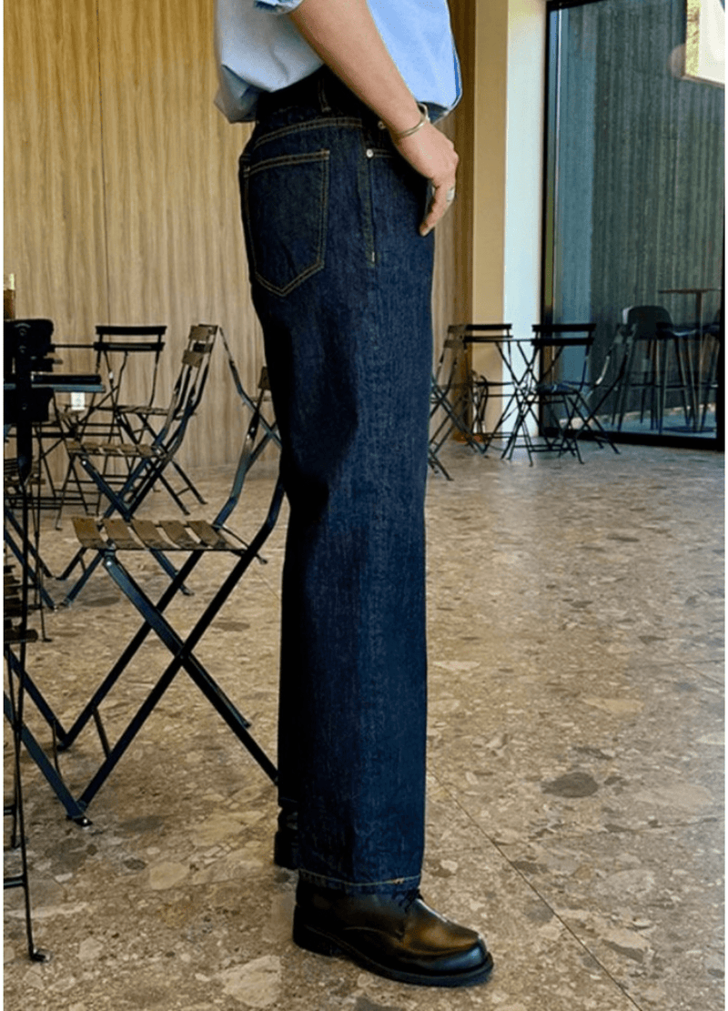 ELASTIC BAND NON FADE RAW DENIM