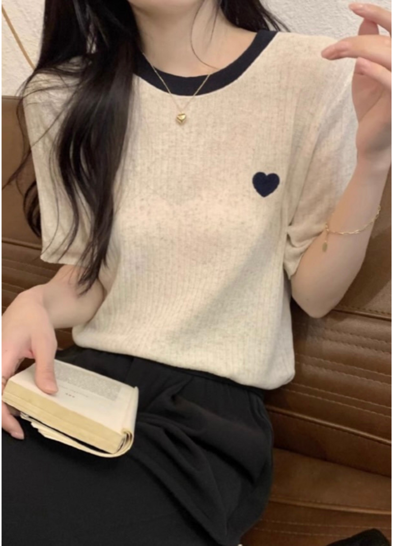 COLOR SCHEME HEART KNIT ( 2 COLORS )