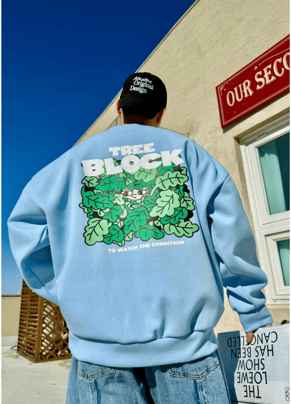 TREE BLOCK  SWEATSHIRTS ( 2 COLORS )